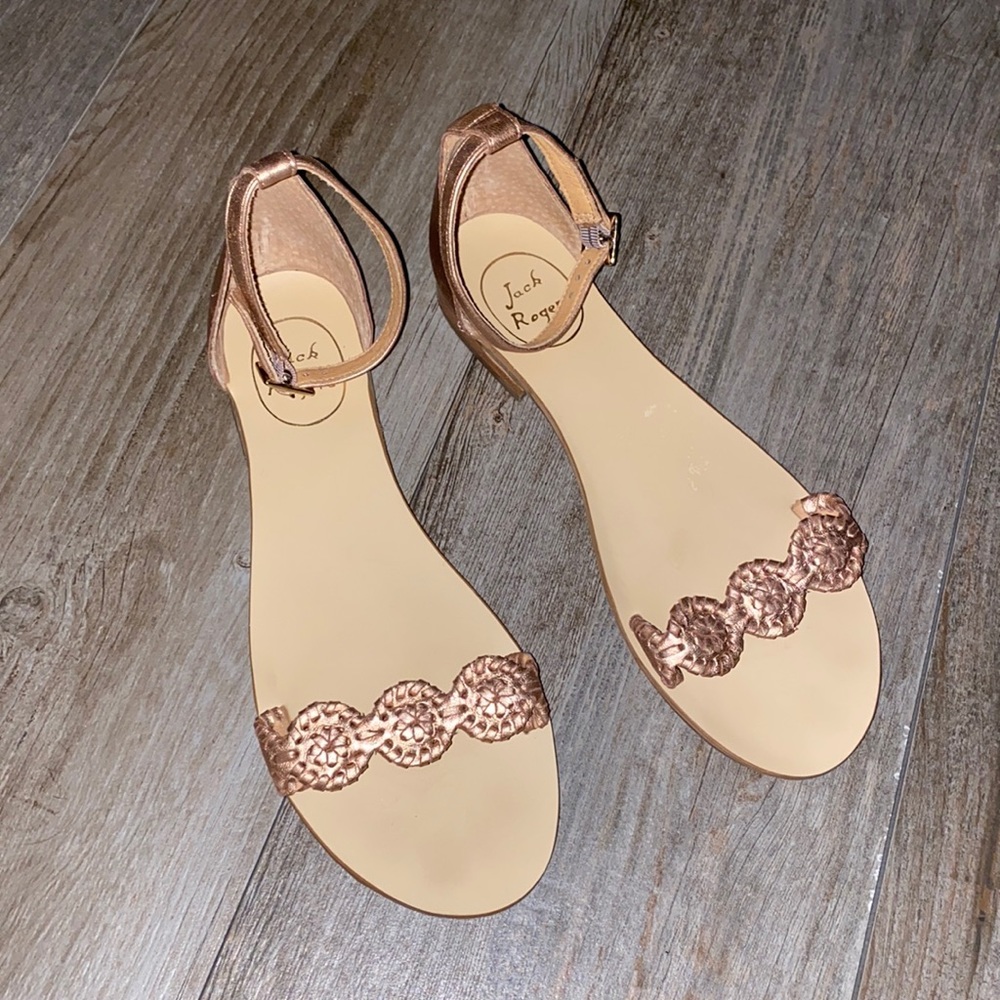 Jack Rogers Rose Gold Daphne Dress Sandals